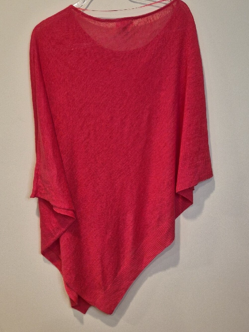 Artisan Ny Organic Linen Vibrant Coral Pink Top - Picture 6 of 8